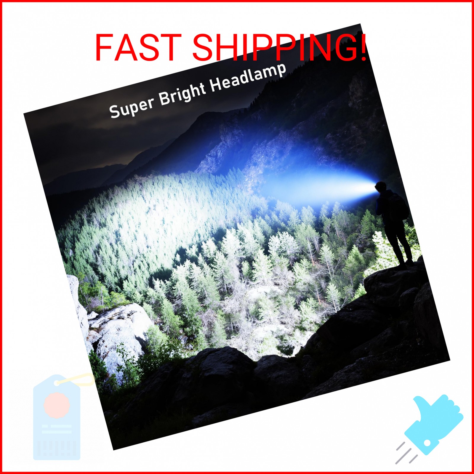 Blukar LED Headlamp Rechargeable,2000L Super Bright Headlight with Motion Sensor