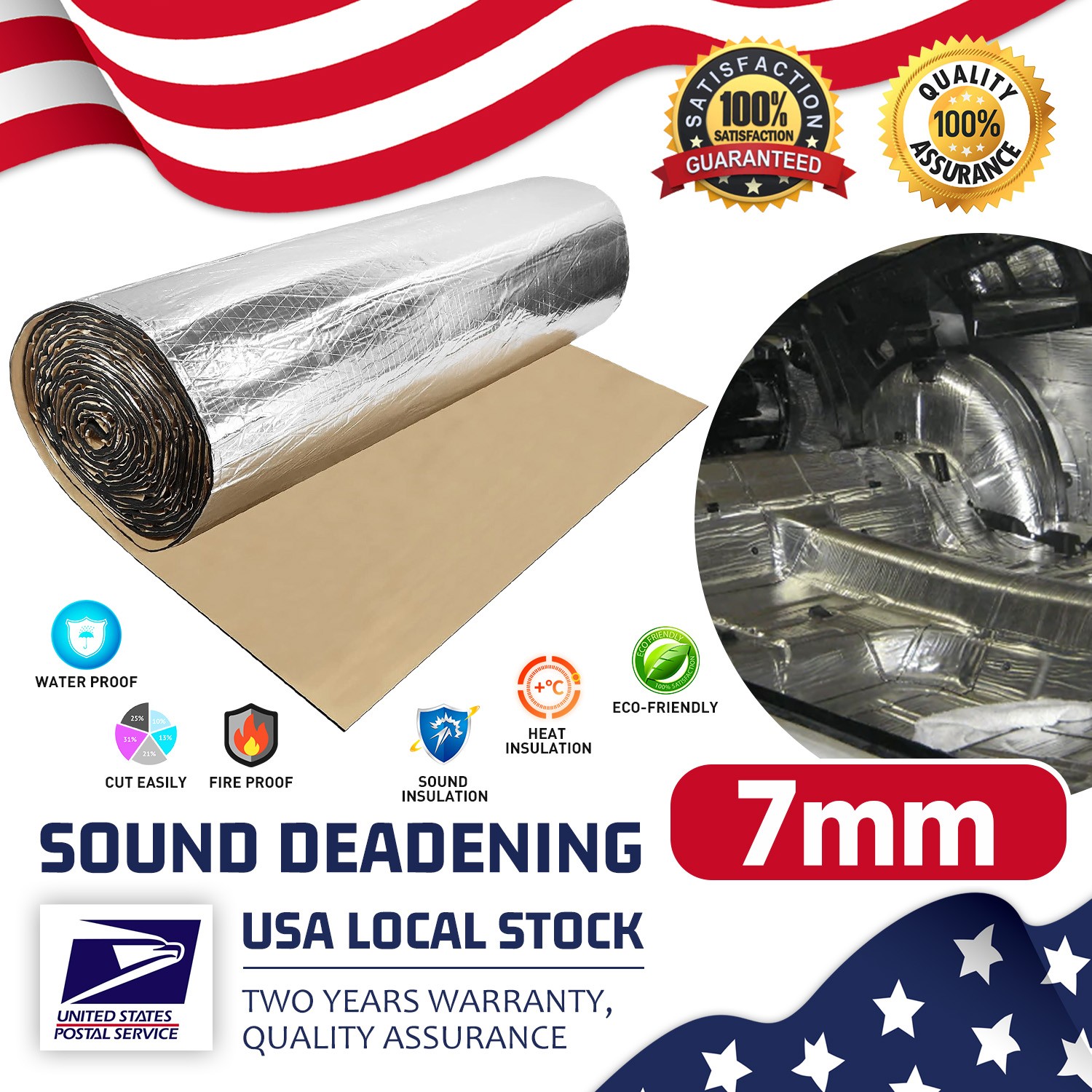 36sqft Fireproof Heat Insulation Mat For Surface of boiler, storage tank, etc