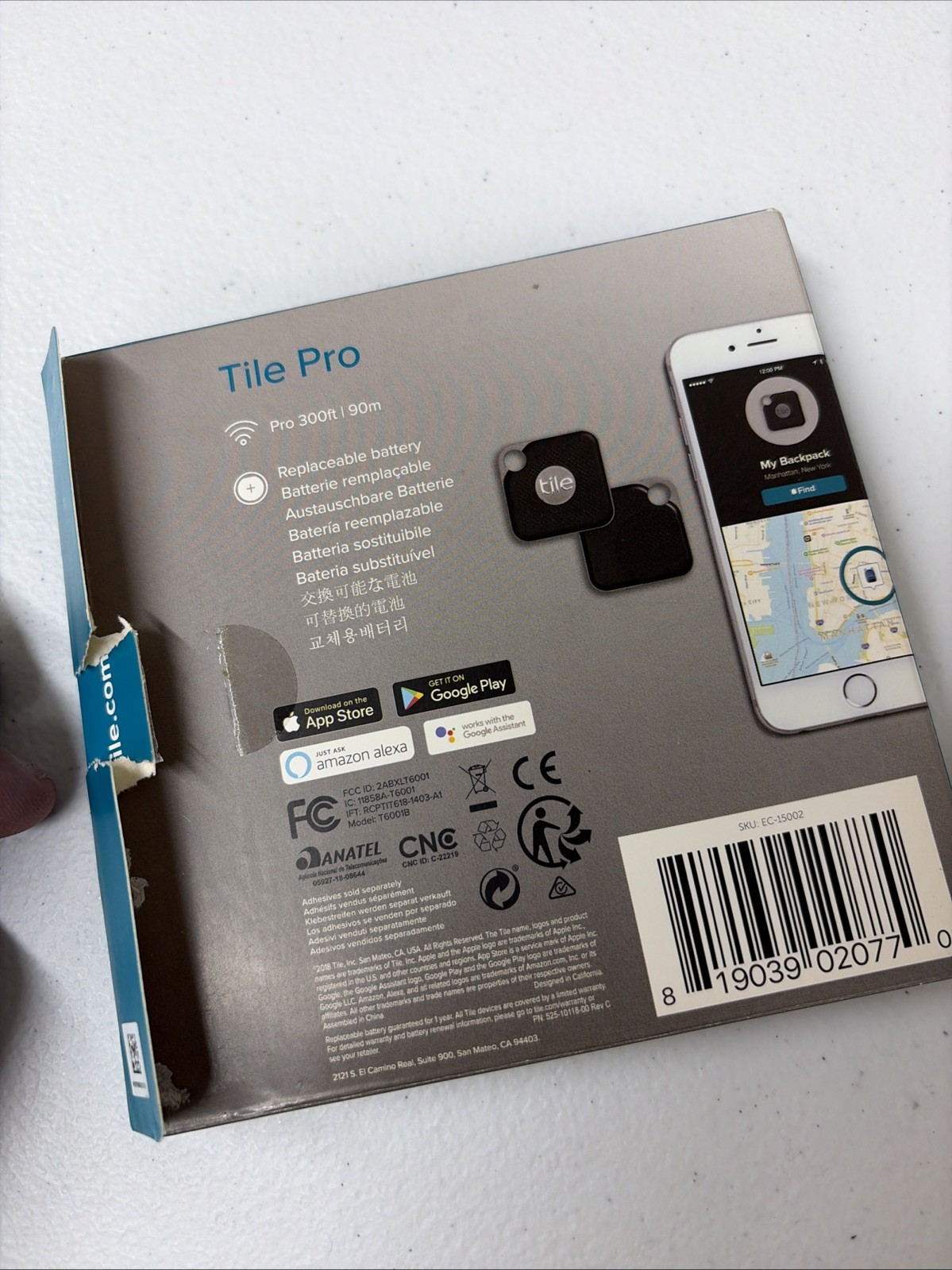 Tile Pro Tracker 2 pack - 300ft Range - Black - New - Sealed