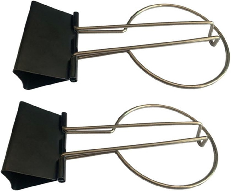 2Pcs Metal Desk Cup Holder Clips Clamp-On Drink Bottle Stand