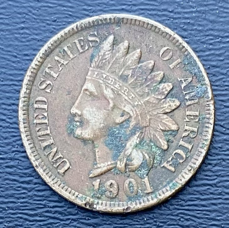1901 INDIAN HEAD Cent VERY NICE - FULL LIBERTY - 3 DIAMONDS - (HIGH GRADE) e210