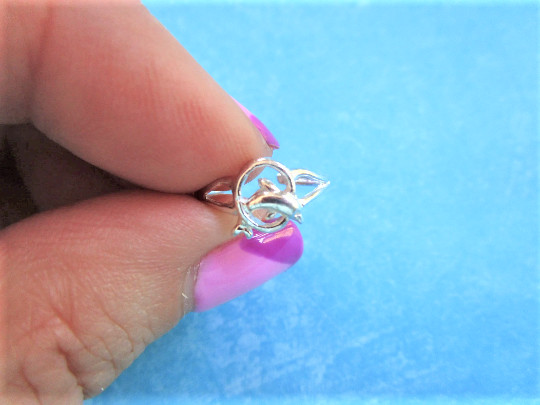Dolphin sterling silver toe rings