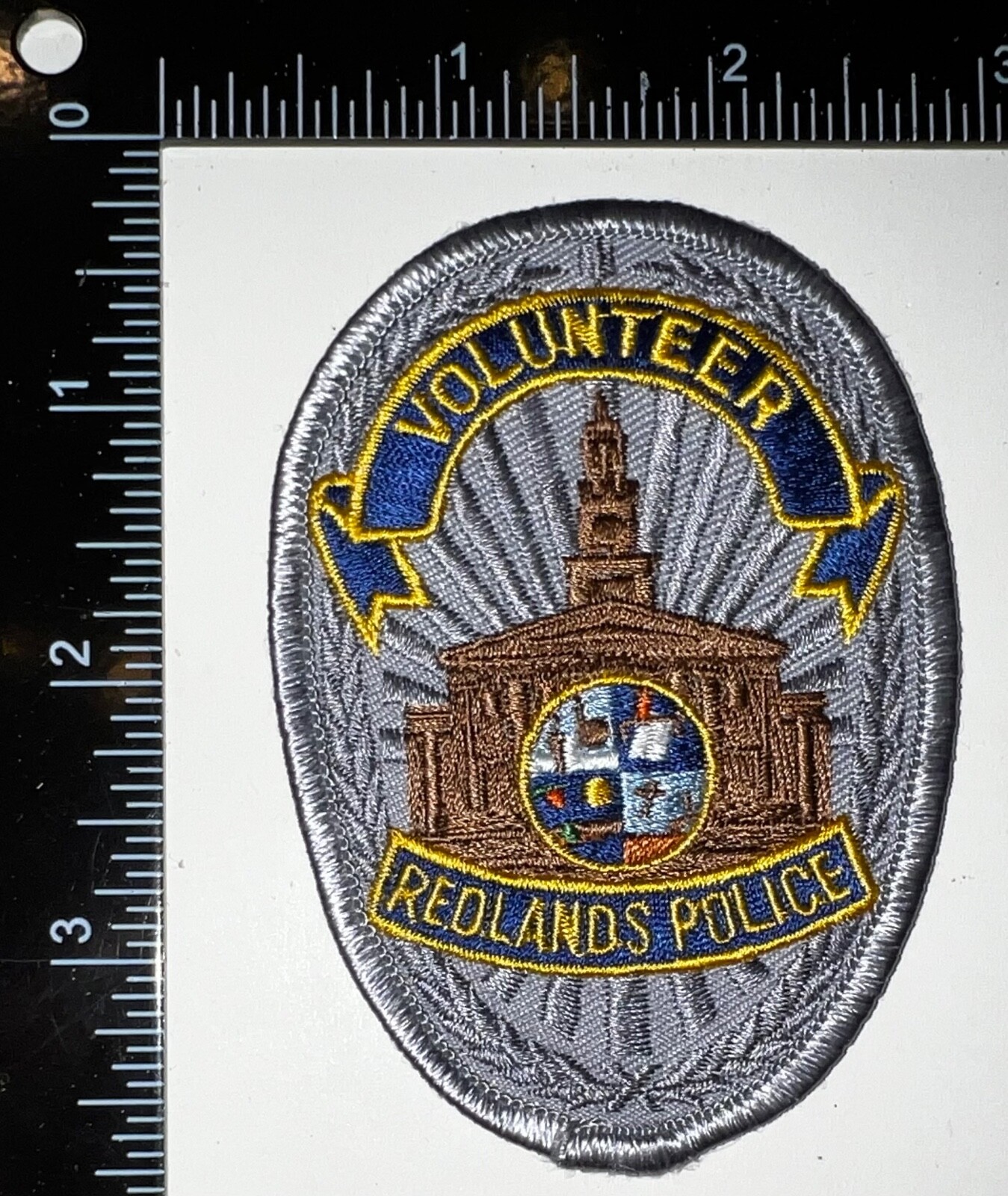 VINTAGE OBSOLETE Redlands California CA Volunteer Police Patch