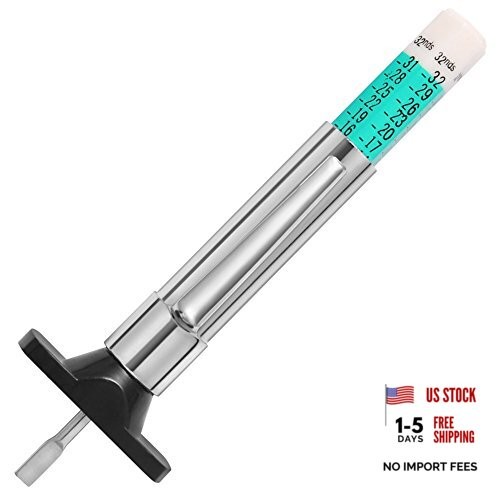 Color Coded Tire Tread Depth Gauge - Accurate Measurement Tool Green Type