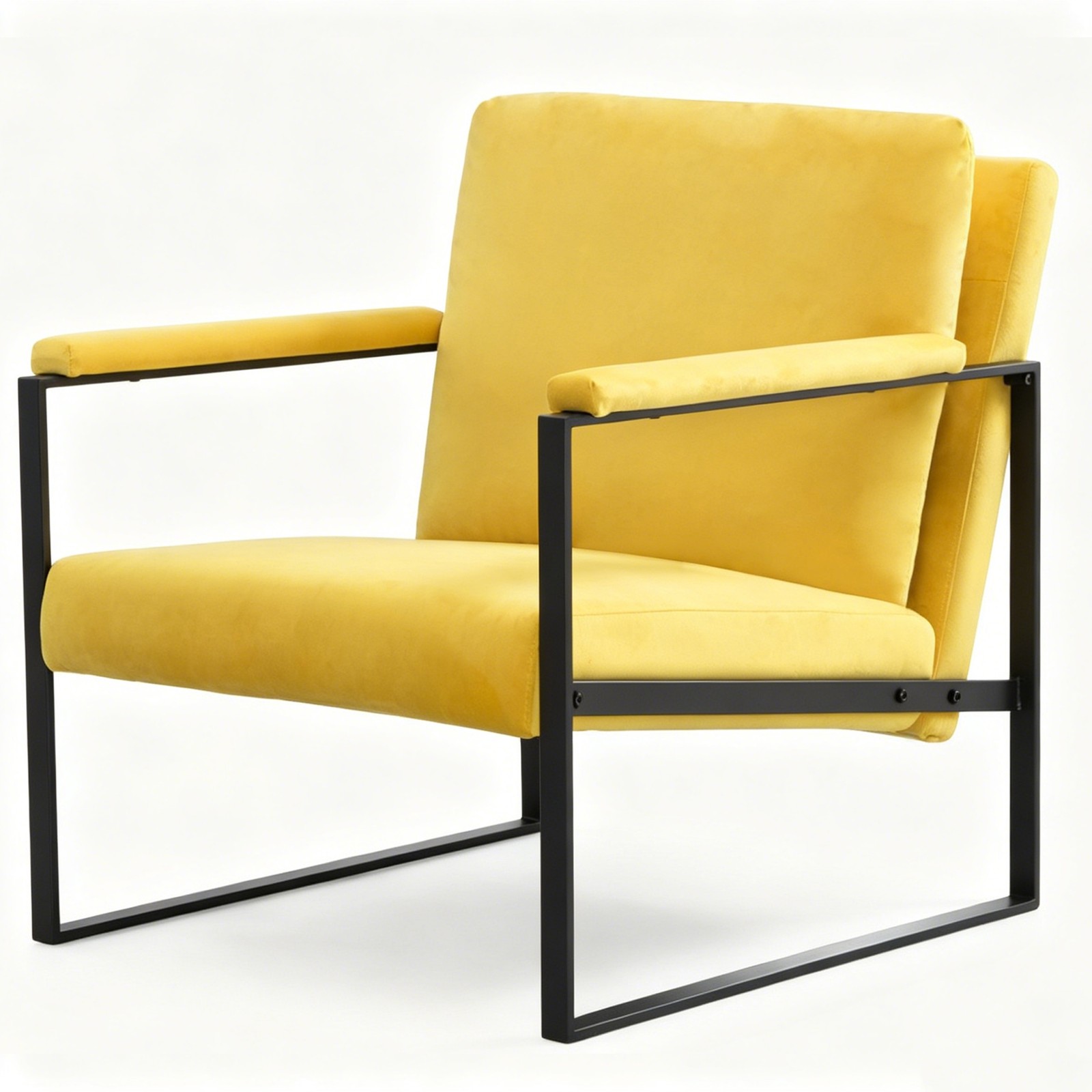 26.8" Accent Armchair Metal Frame Removable Washable Cover Modern Compact Chair