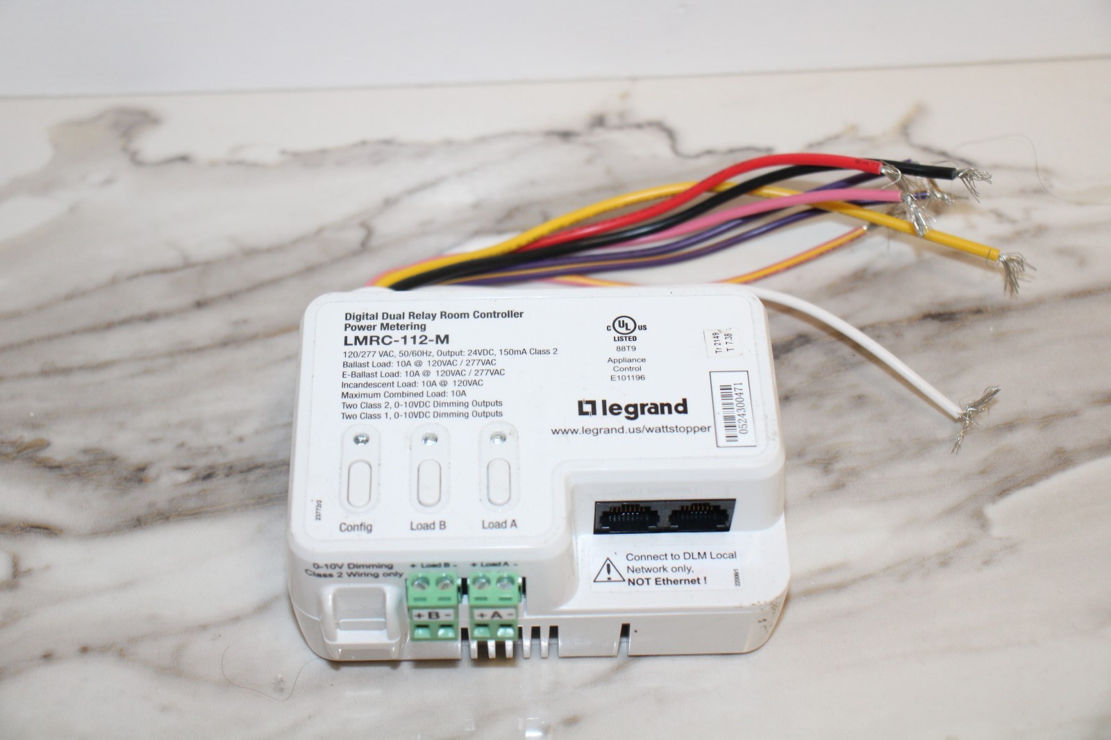LEGRAND WATTSTOPPER LMRC-112M DIMMING ROOM CONTROLLER 120VAC/ 277VAC 24VDC
