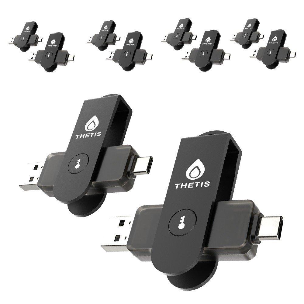 Thetis Pro For Business - 10 Pack FIDO2 Security Key L1 MFA & NFC Passkey Access