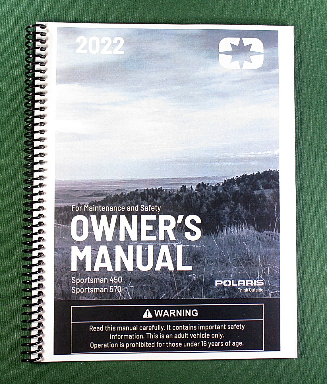 2022 Polaris Sportsman 570 ATV Owner's Manual: Full Color & Clear Covers