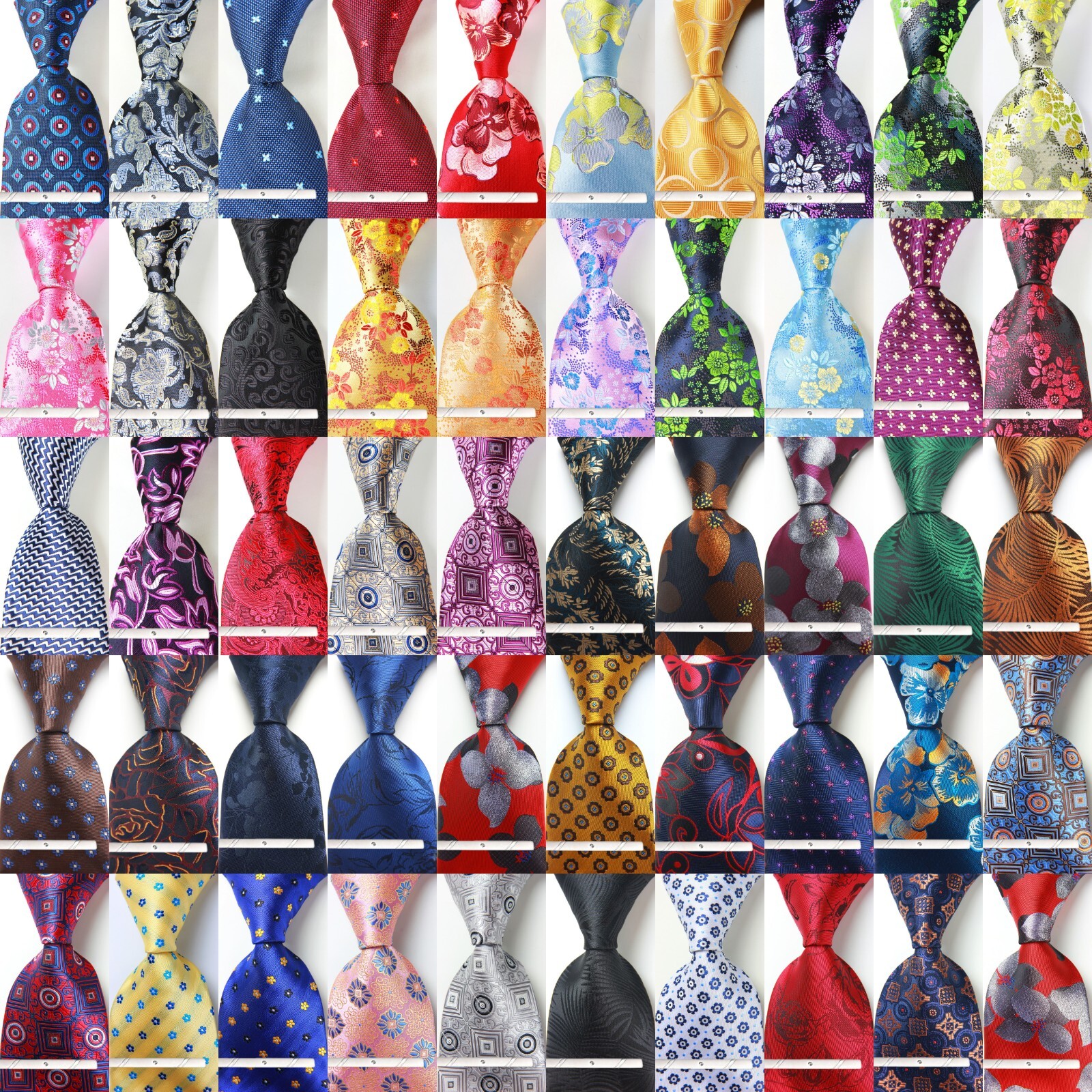 New Classic Styles Tie Floral JACQUARD WOVEN 100% Silk Men's Necktie Tie