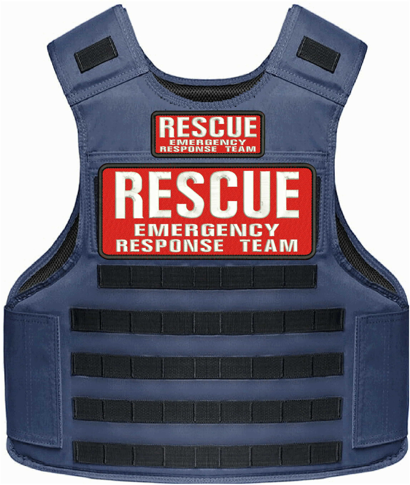 RESCUE E R TEAM 2 EMB PATCH 4X10 AND 2X5 VELCR@ ON BACK WHITE ON RED
