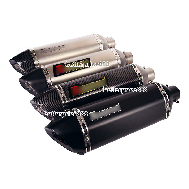 Universal Motorcycle Exhaust Muffler Pipe Silencer With DB Killer Tips Escape