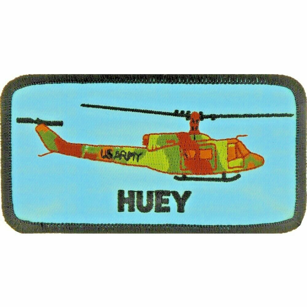 HELICOPTER HUEY Embroidered Shoulder Patch 4-3/8" (0206)