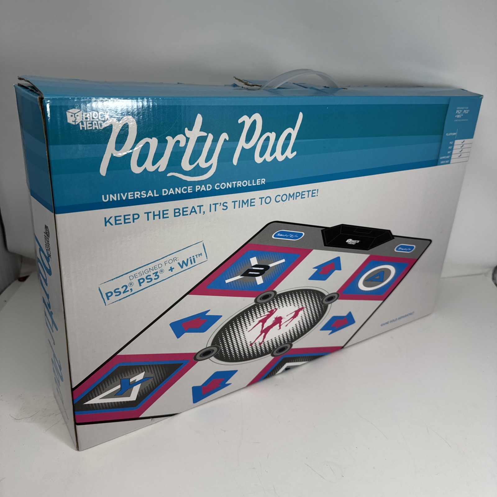 Block Head Party Pad Universal Dance Pad Wired Controller PS2 PS3 Wii EXCELLENT