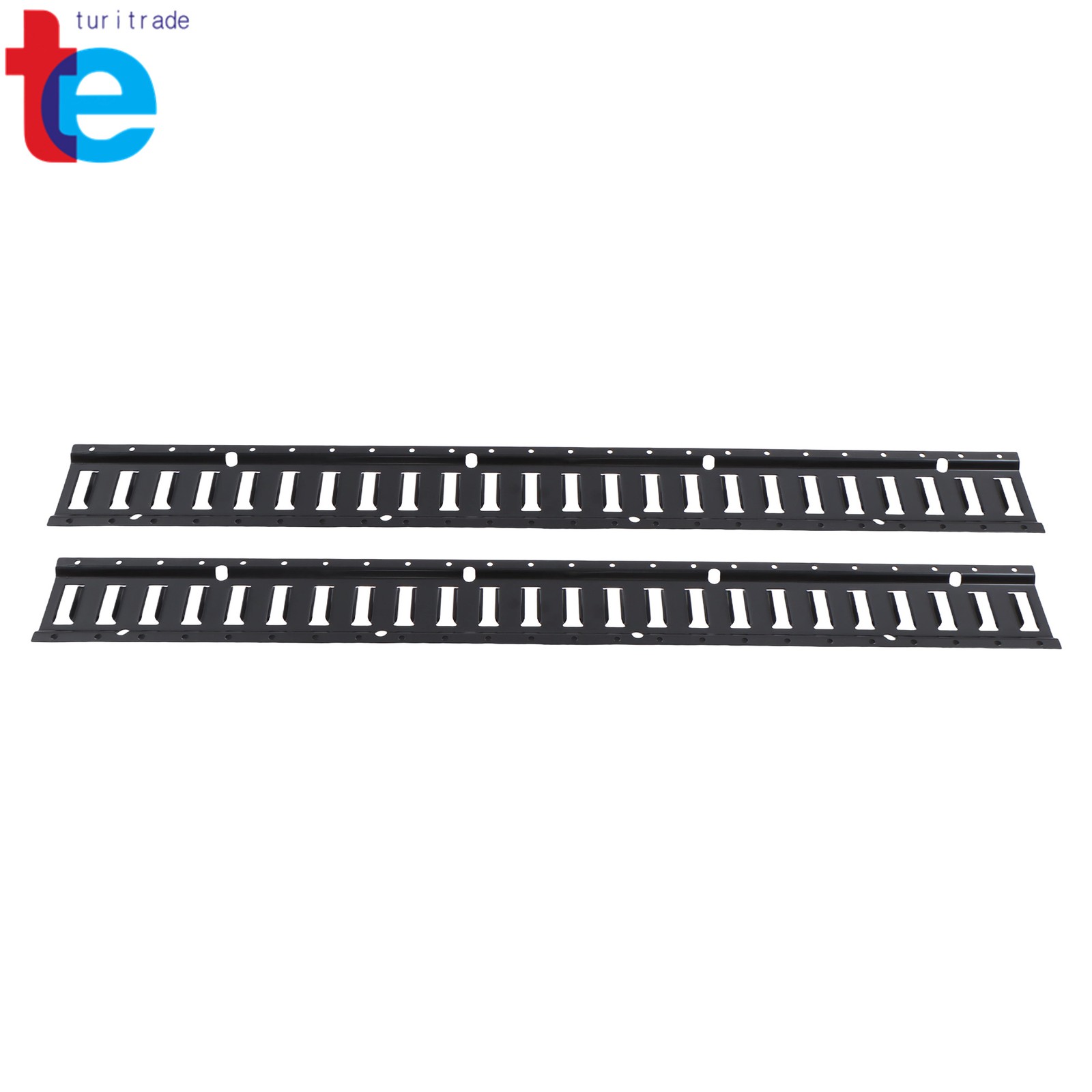 2 Pack 4' E Tie Down Rail Kit For Cargo Trailers Power Coated E-Tracks