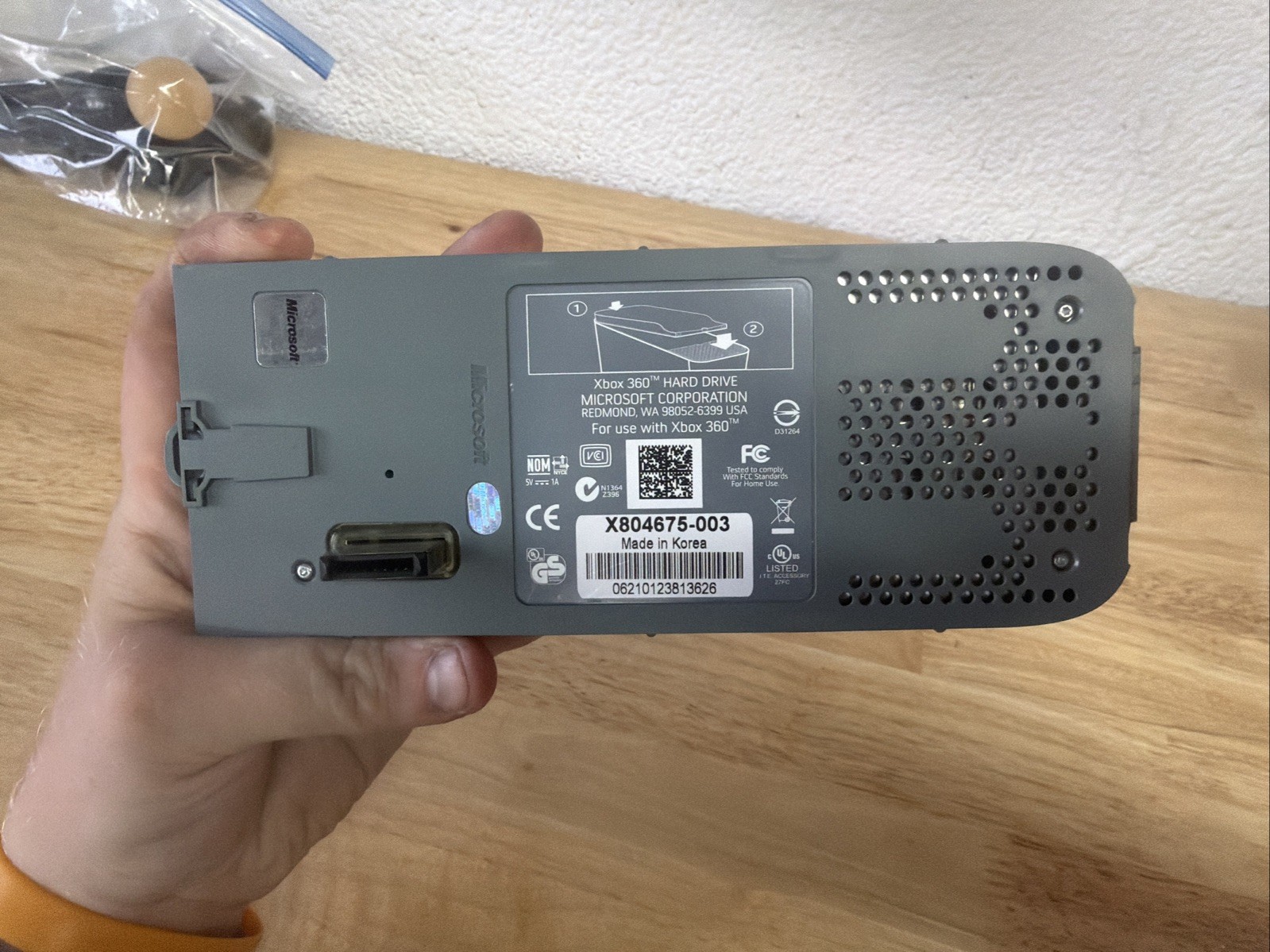 Microsoft Xbox 360 20GB HDD External Hard Drive Storage Gray