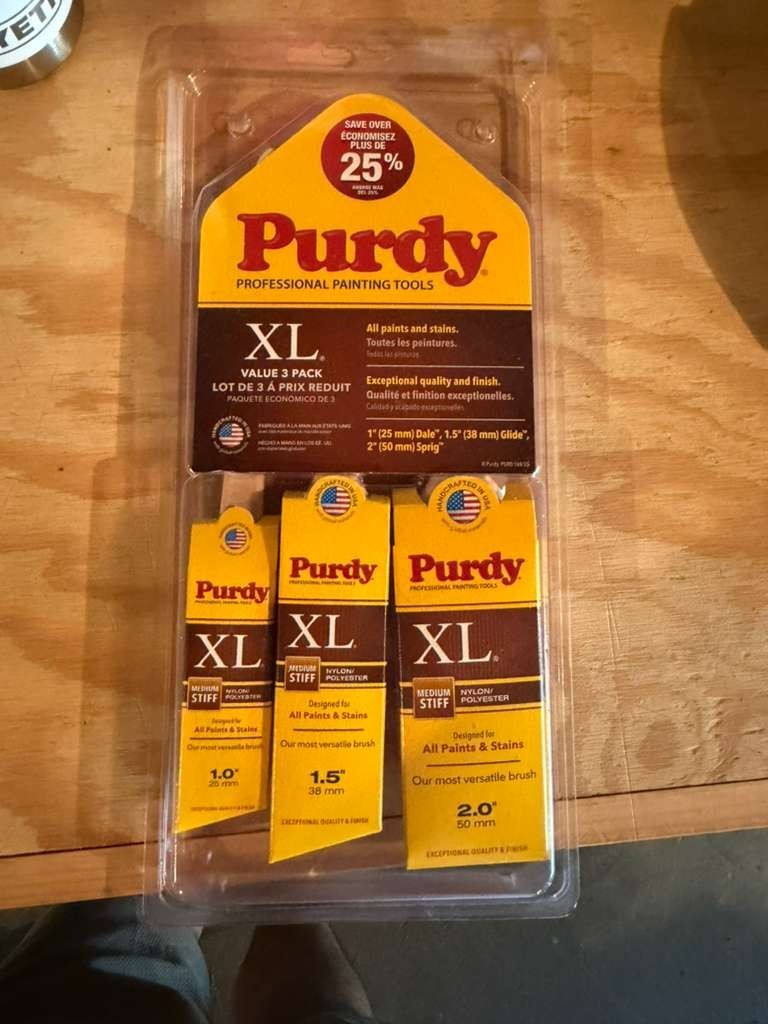 Genuine Purdy XL Set 3 -Pack free shipping