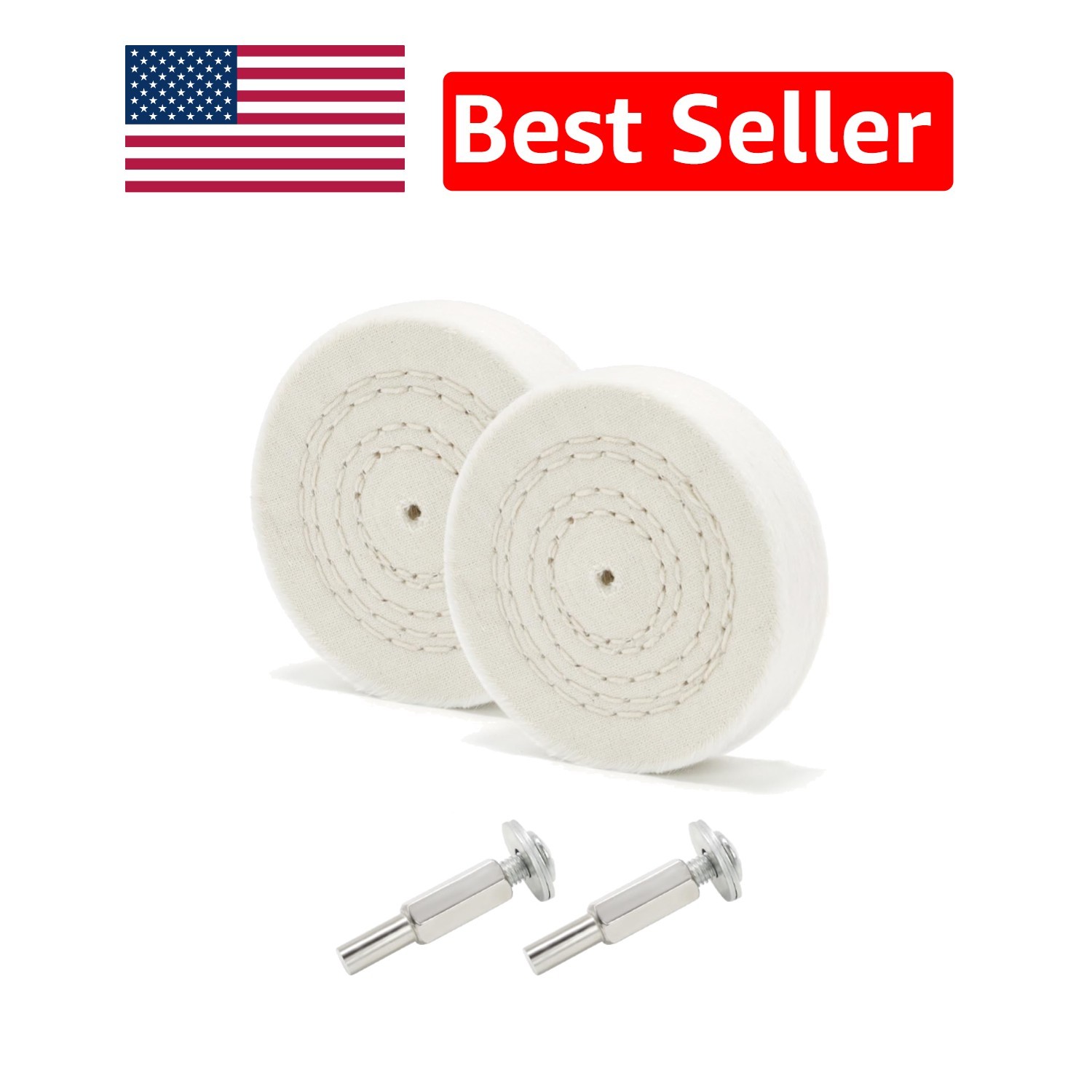Professional-Grade 3" Buffing Wheel Set - Perfect for Wood, Metal, and More