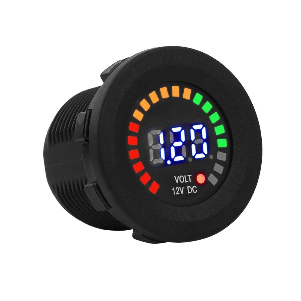 12V DC Digital Voltmeter LED Digital Display,Volt Gauge Tester Meter Waterproof