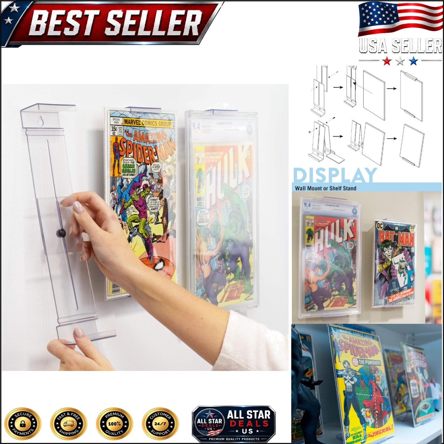 Transform Your Collection with This Adjustable Comic Book Display Frame - 1 Pack