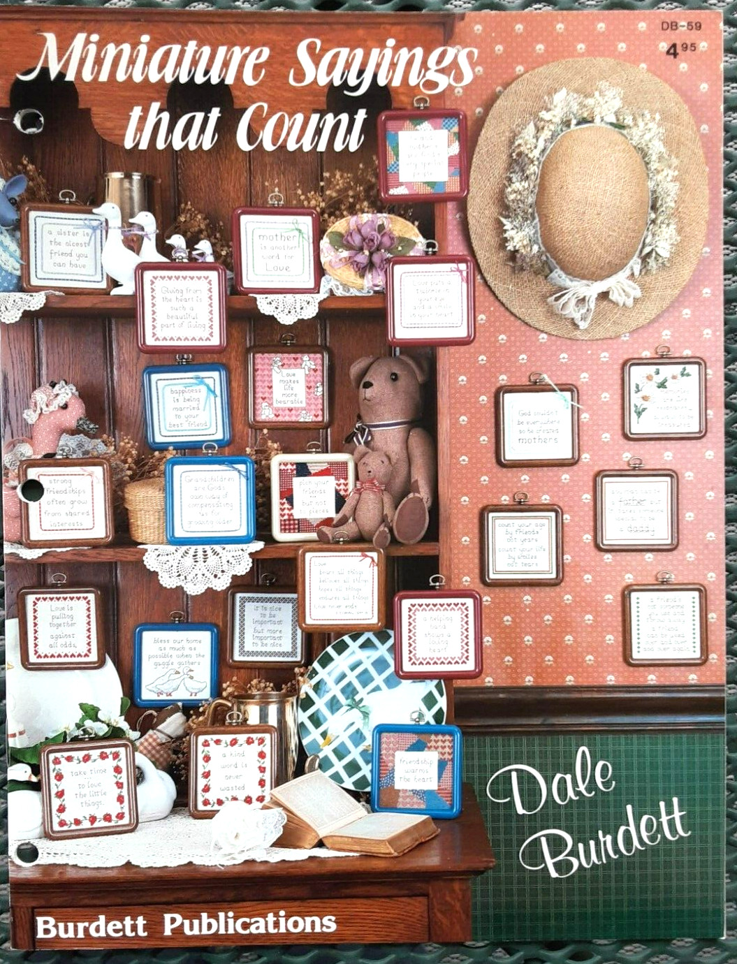 Dale Burdett MINATURE SAYINGS THAT COUNT Cross Stitch Sewing Pattern Pamphlet H
