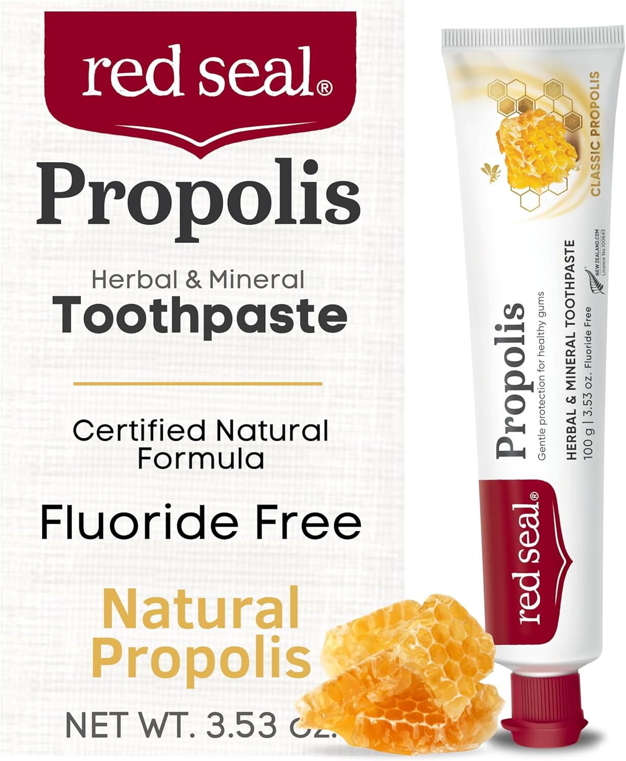 Red Seal Propolis Herbal & Mineral Natural Toothpaste -  3.53 oz