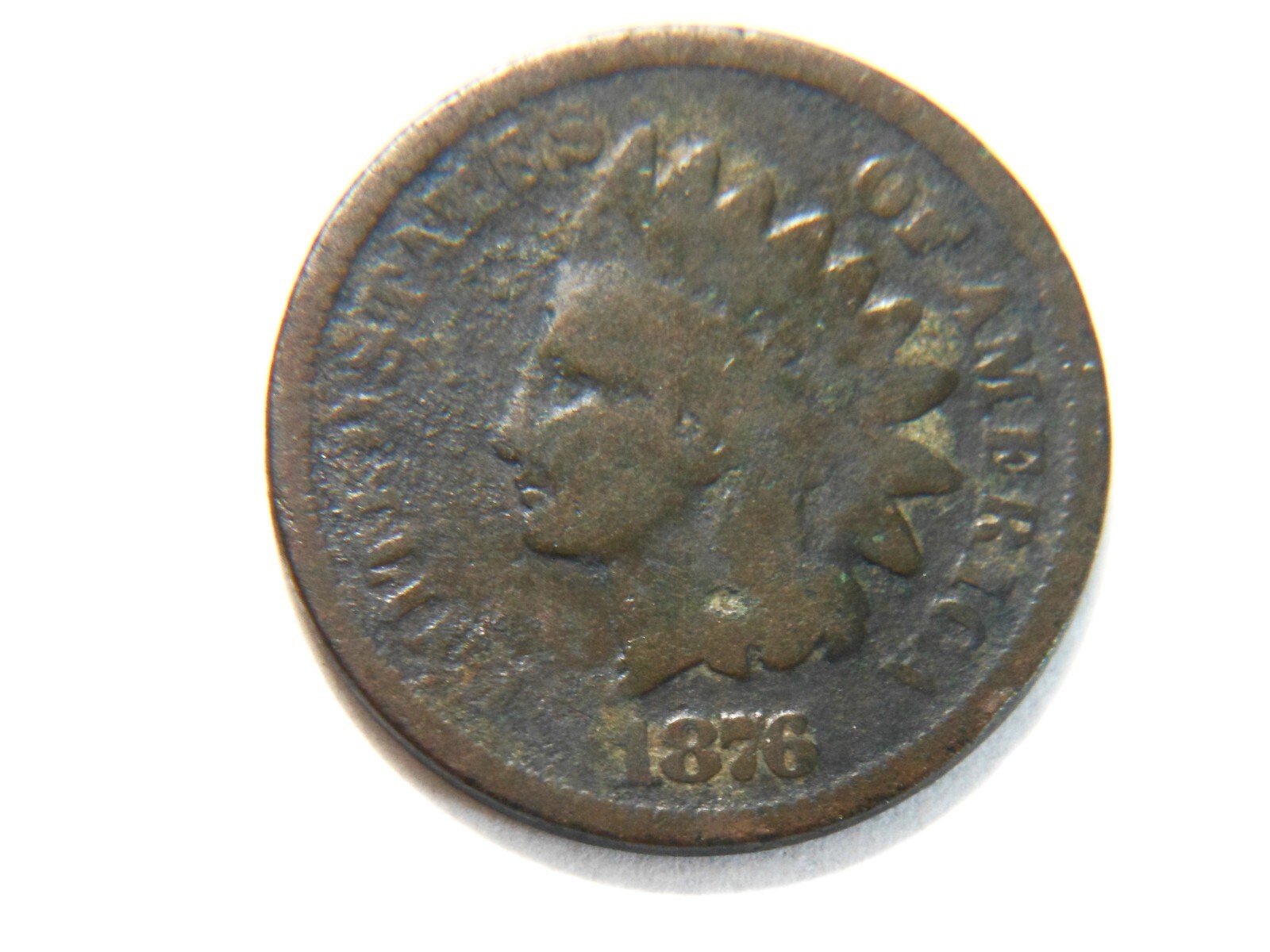 1876 G/VG  Indian Head Cent,  Nice  Low Priced Better Date Coin to collect