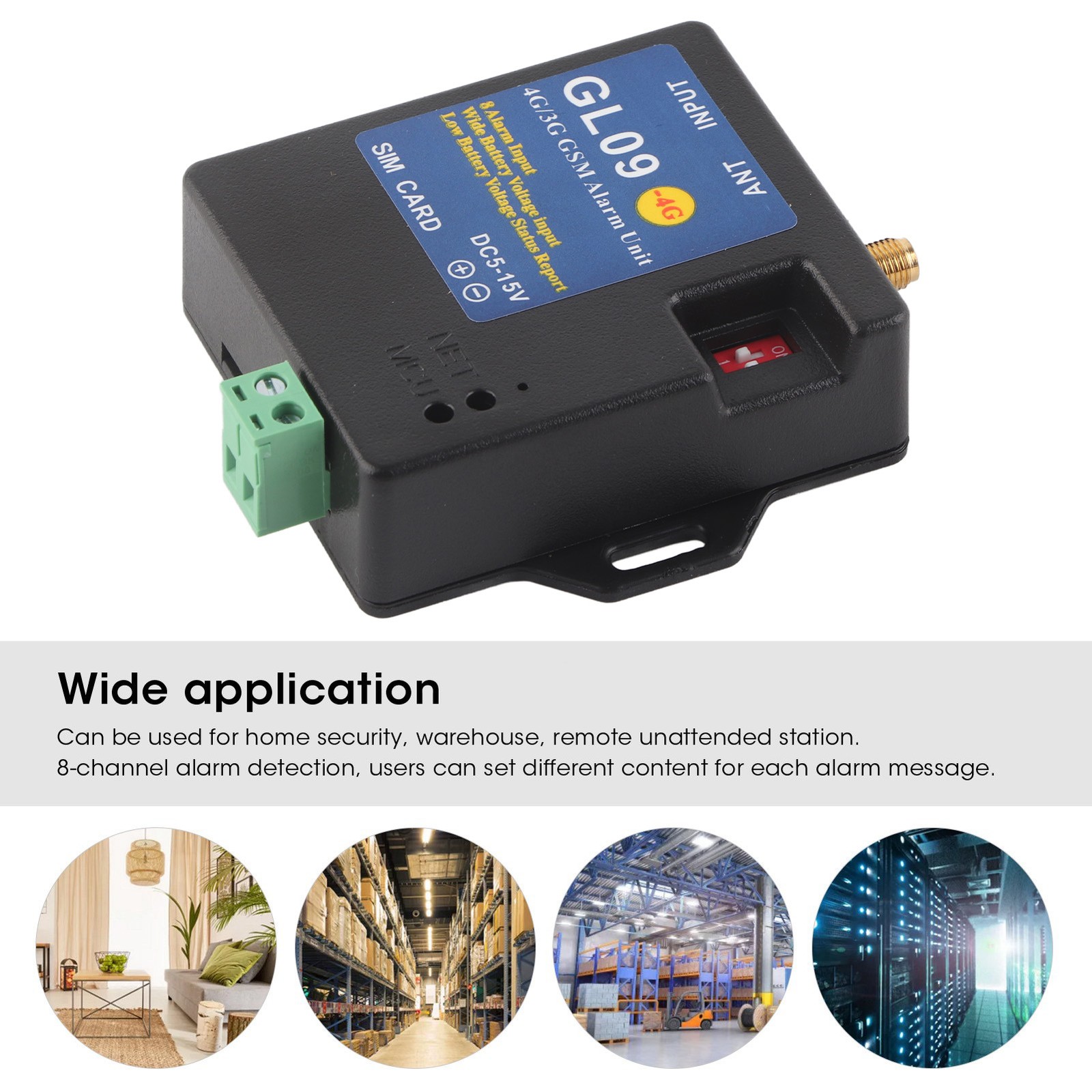 EU Frequency 4G/3G/GSM Alarm Security System Alert Module 8‑Channel Input N