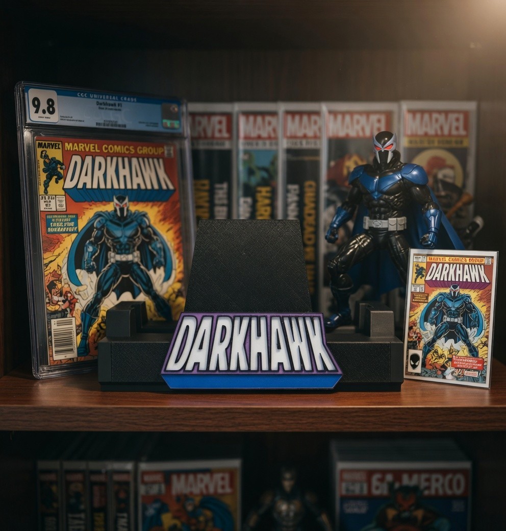 DARKHAWK Comic Book Display Stand for Graded CGC, CBCS, and Non-Graded Comics