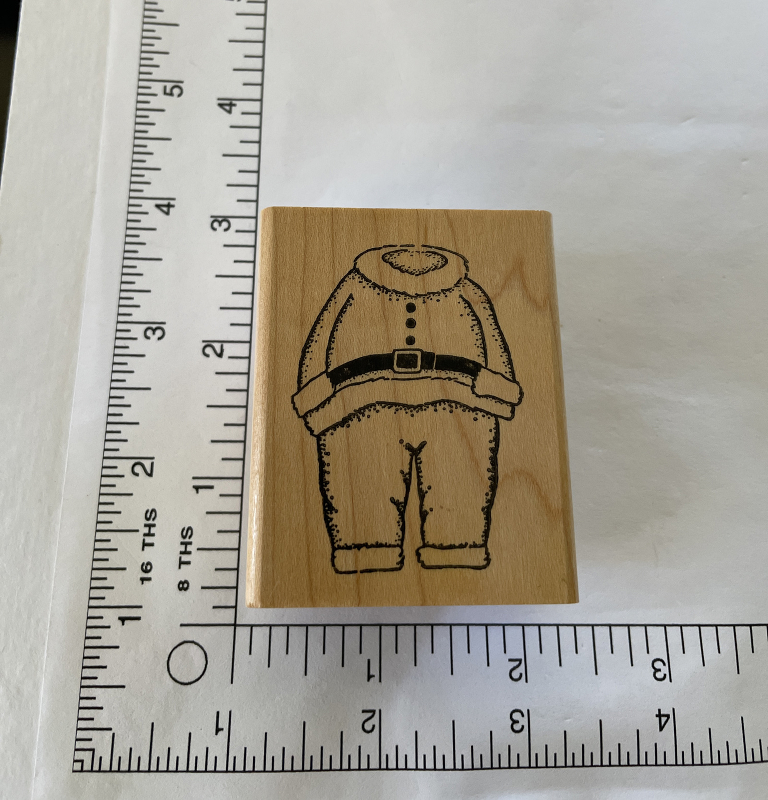 VTG ~ Ann-ticipations 2003 ~ "Santa Suit" #9764G ~ Rubber Stamp ~ Brand New!!