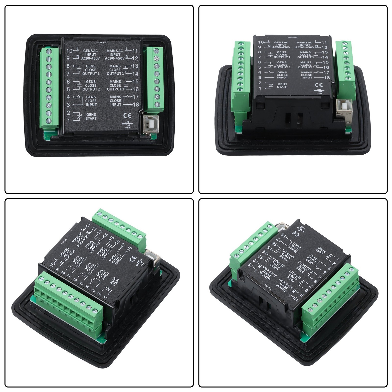 ATS320AC Controller Panel Generator ATS Automatic Transfer Switch With USB