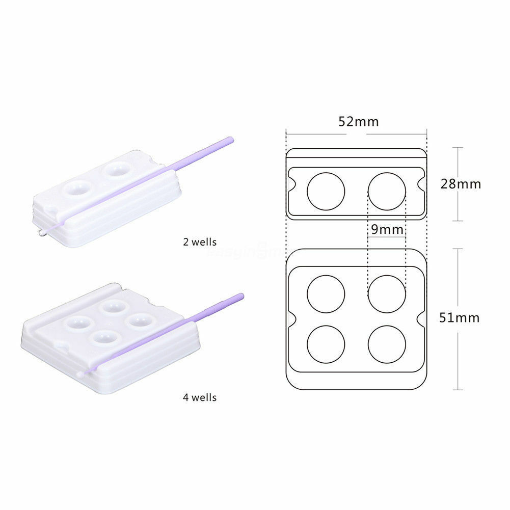 50 Pcs Dental 2/4 Holes Bonding Composite Adhesive Mixing Wells Trays