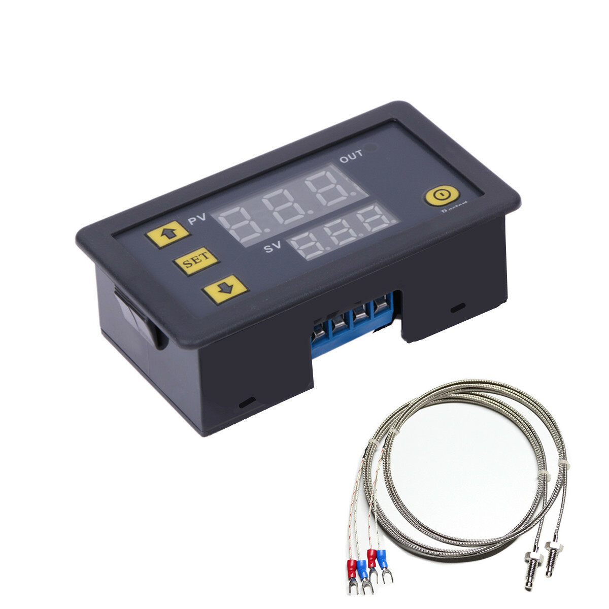 K-type thermocouple microcomputer digital display thermostat DC12V -60℃~500℃