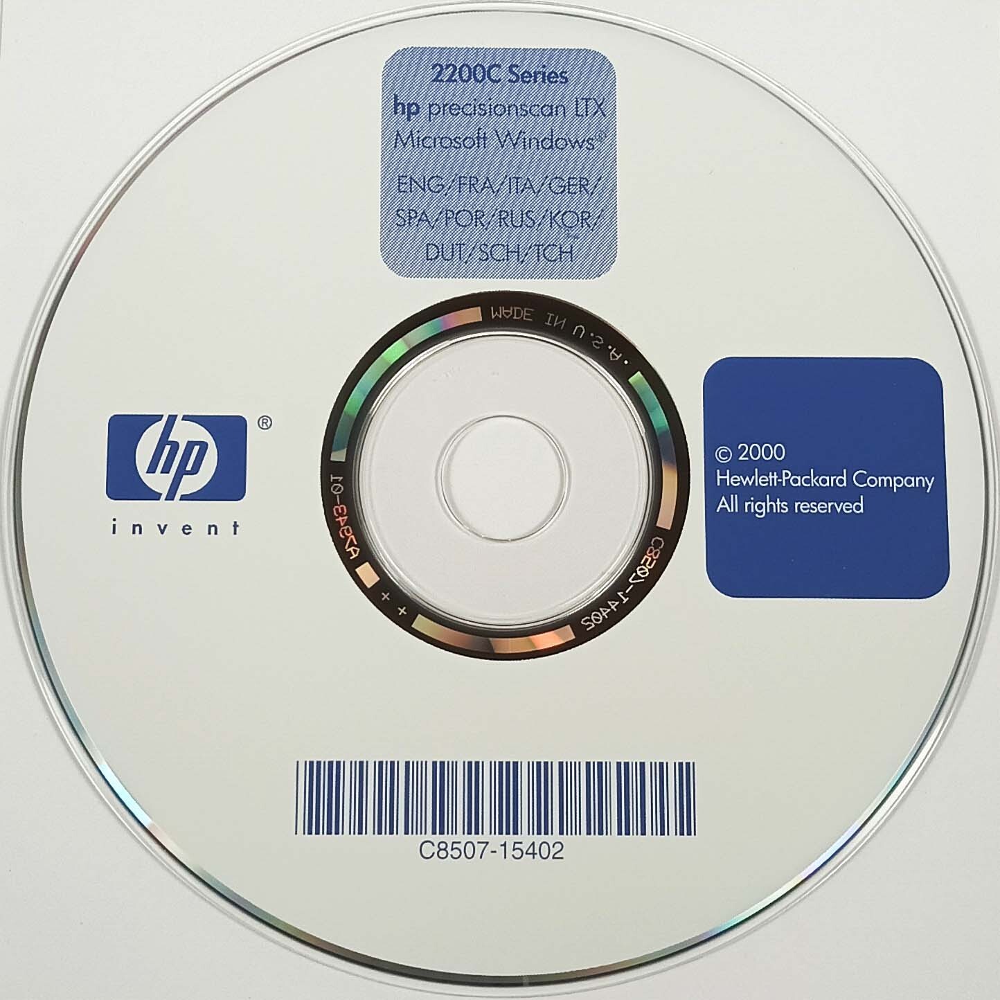 HP Photosmart 2200C HP PrecisionScan LTX Scanner Driver CD For Windows 2000