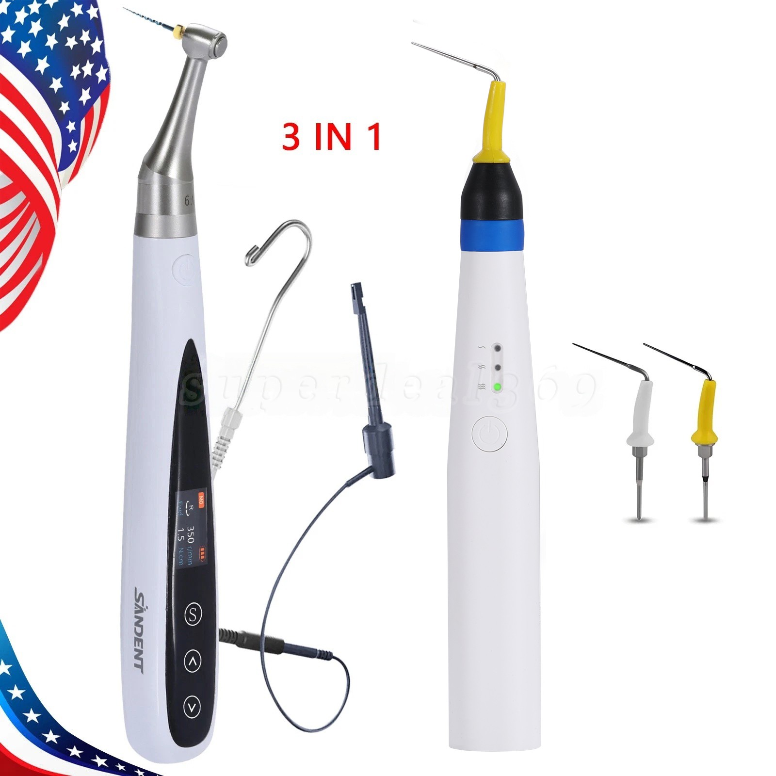 Dental Endo Gutta Percha Endodontic Heated Pen / 3in1 Endo Motor Apex Locator dt