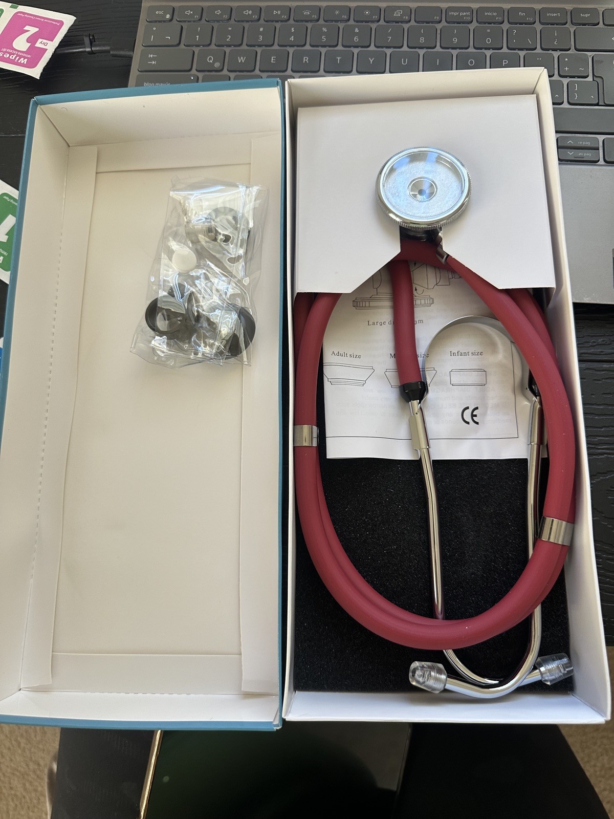 Sprague Stethoscope, Burgundy NEW IN BOX