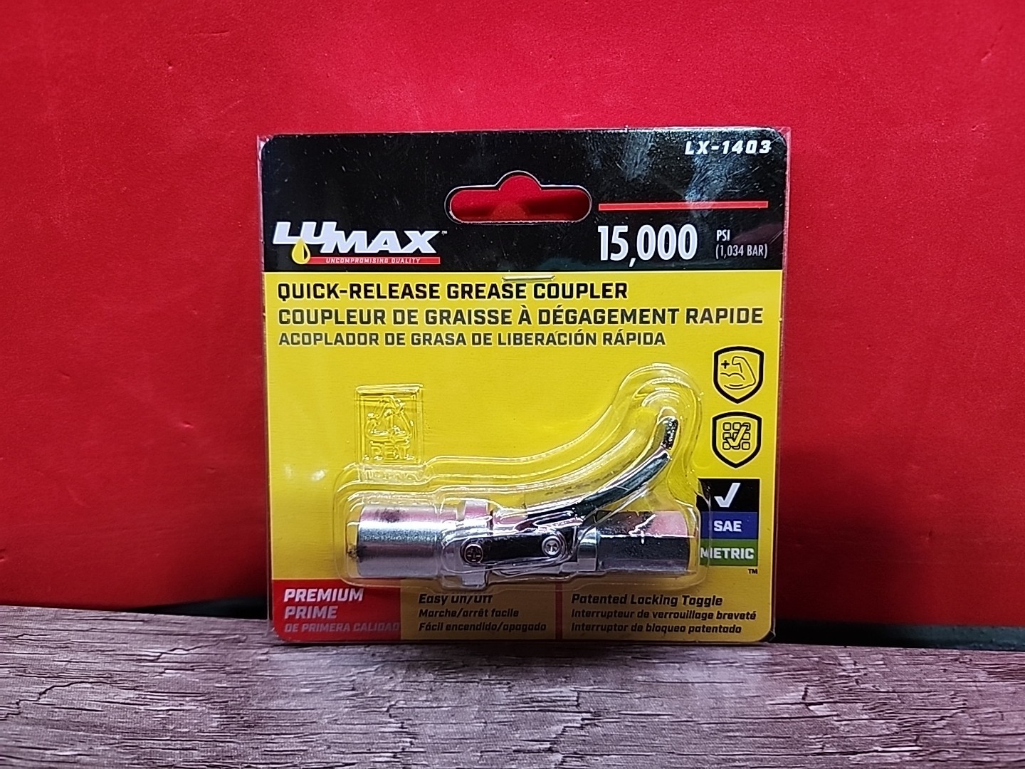 LuMax LX-1403 Heavy Duty Quick-Release Grease Coupler 15,000 PSI (1,034 bar)