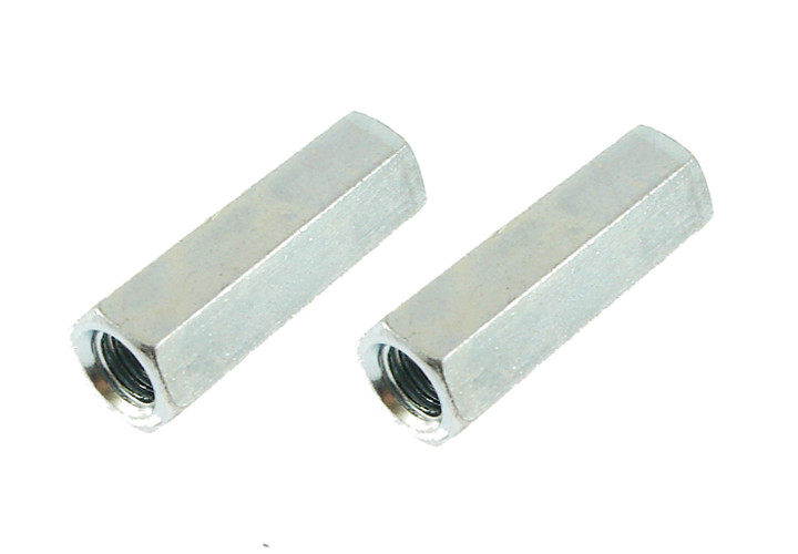 2 Pack 3/8"-16 x 1-3/4" Long Hex Coupling Nut with Zinc Plate CN-375-16-1.75-ZN