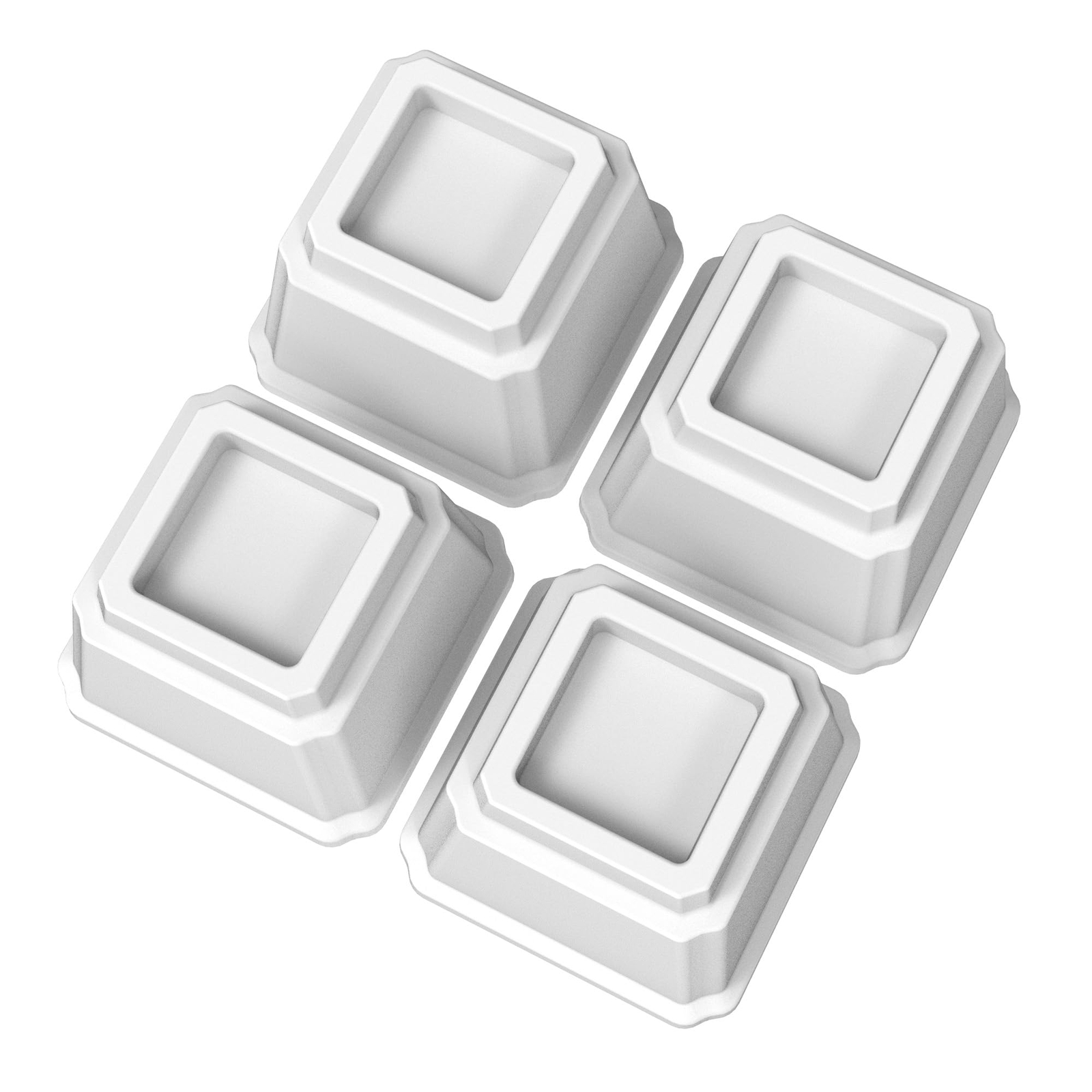 4 Pack Heavy Duty Square Bed Risers 4 Inch Bed Furniture Elevators for Sofa Bed