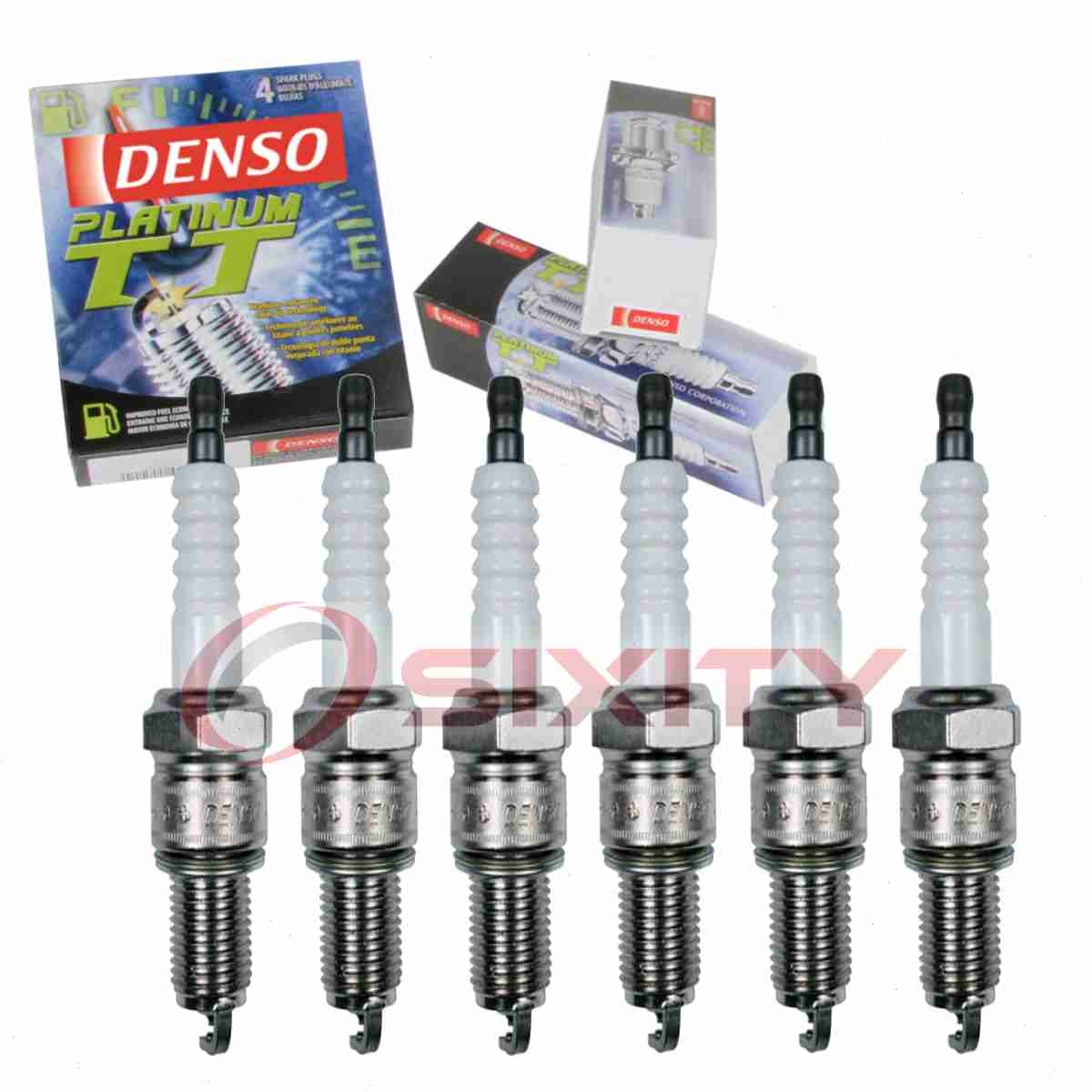 6 pc Denso Platinum TT Spark Plugs for 1974 International 200 4.2L L6 ud