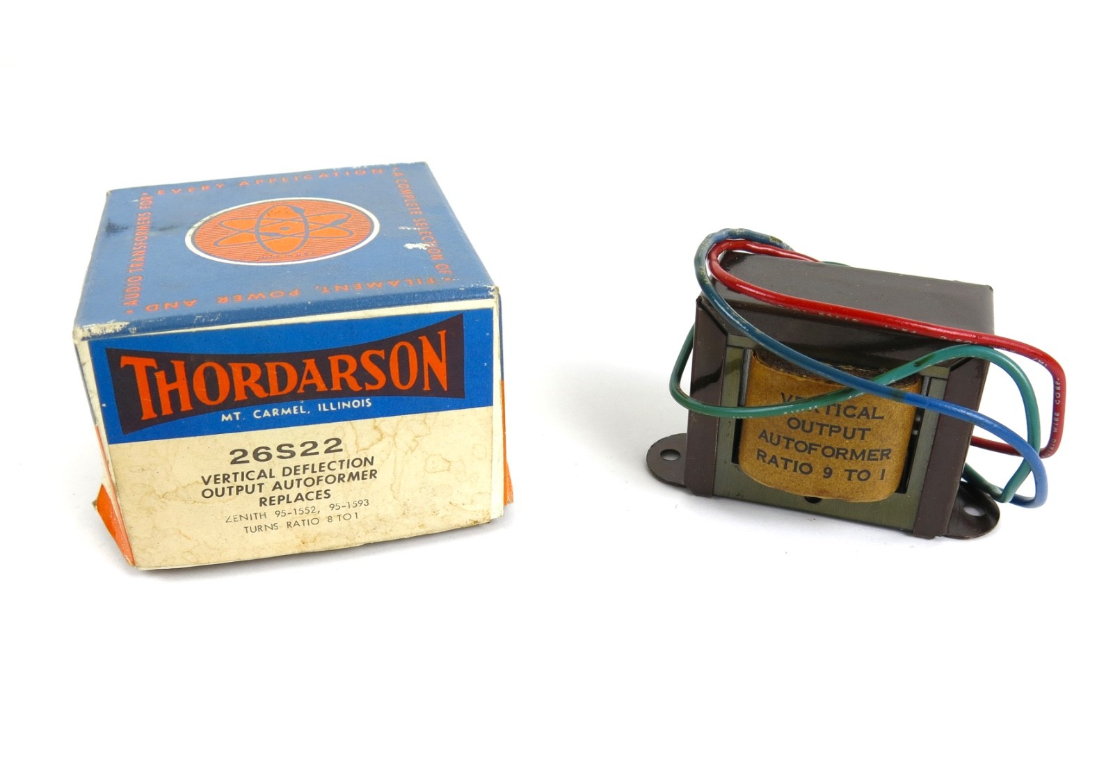 Thordarson 26S22 Vertical Deflection Output Autoformer Zenith 9 to 1 Ratio - NOS