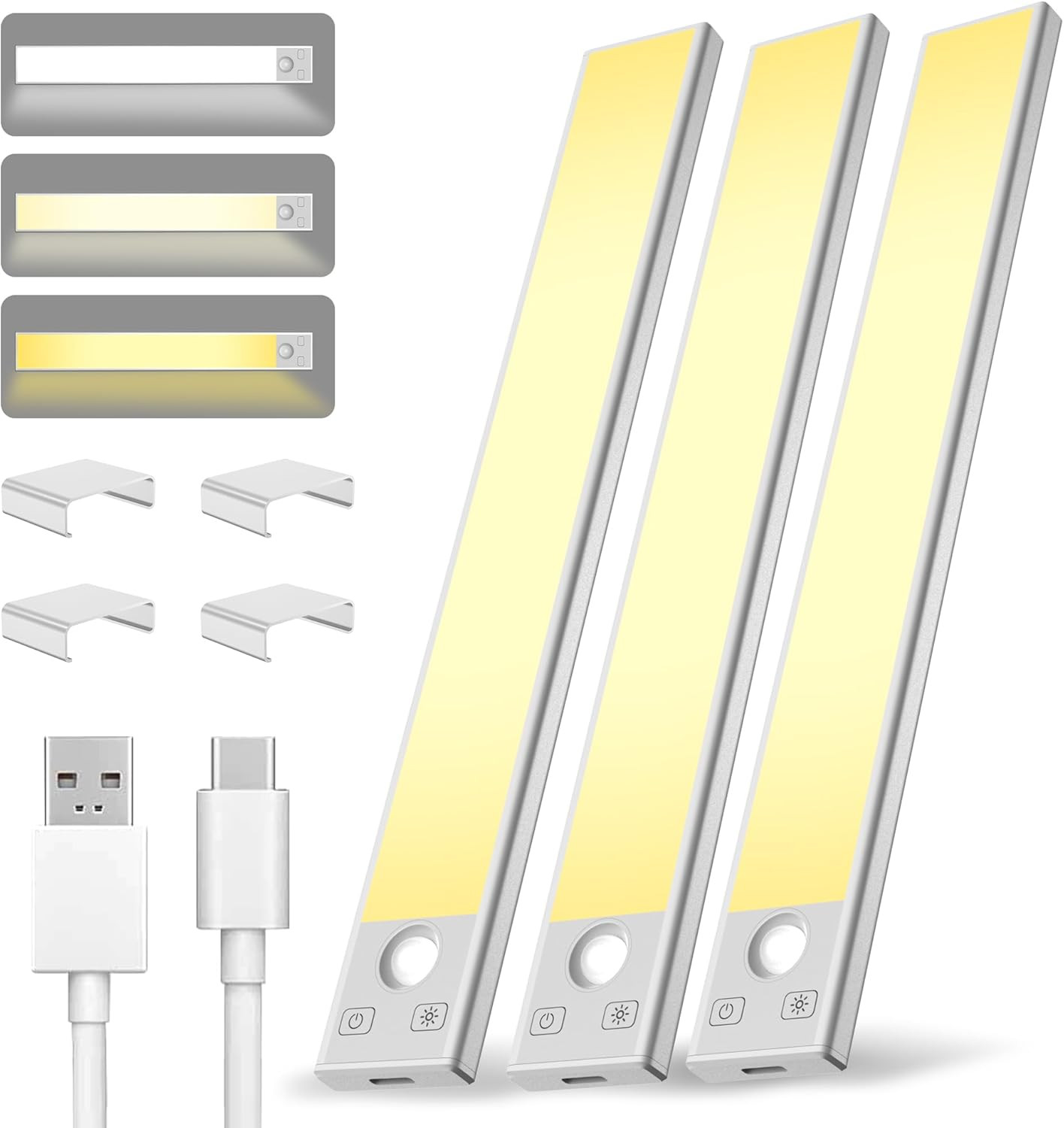 Under Cabinet Lighting 8 Inch Rechargeable Battery Operated Motion Sensor Light
