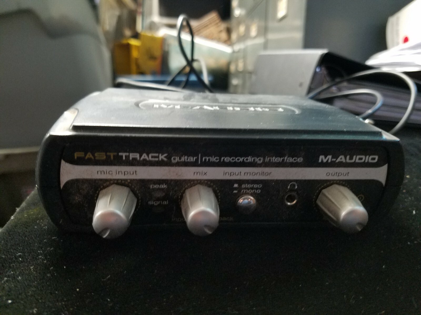 M-Audio Fast Track USB Guitar | Mic Recording Interface w/ Box Manual & Discs