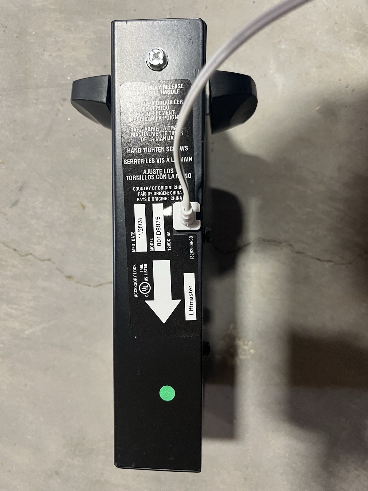 LiftMaster Side Mount Motor Slide Lock Model 001D8875