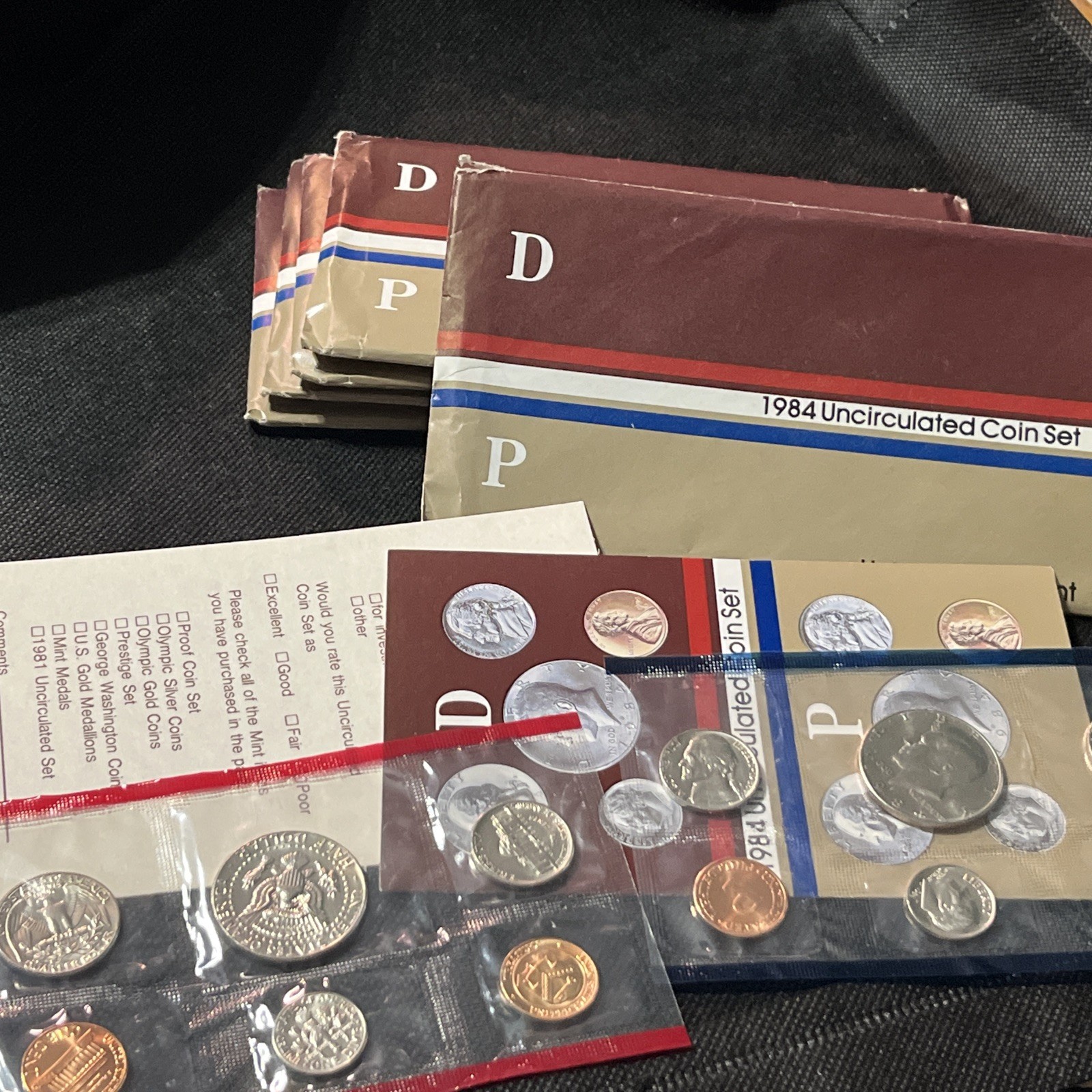 1984 Proof Set Uncirculated D and P United States Mint Government Packaging OGP