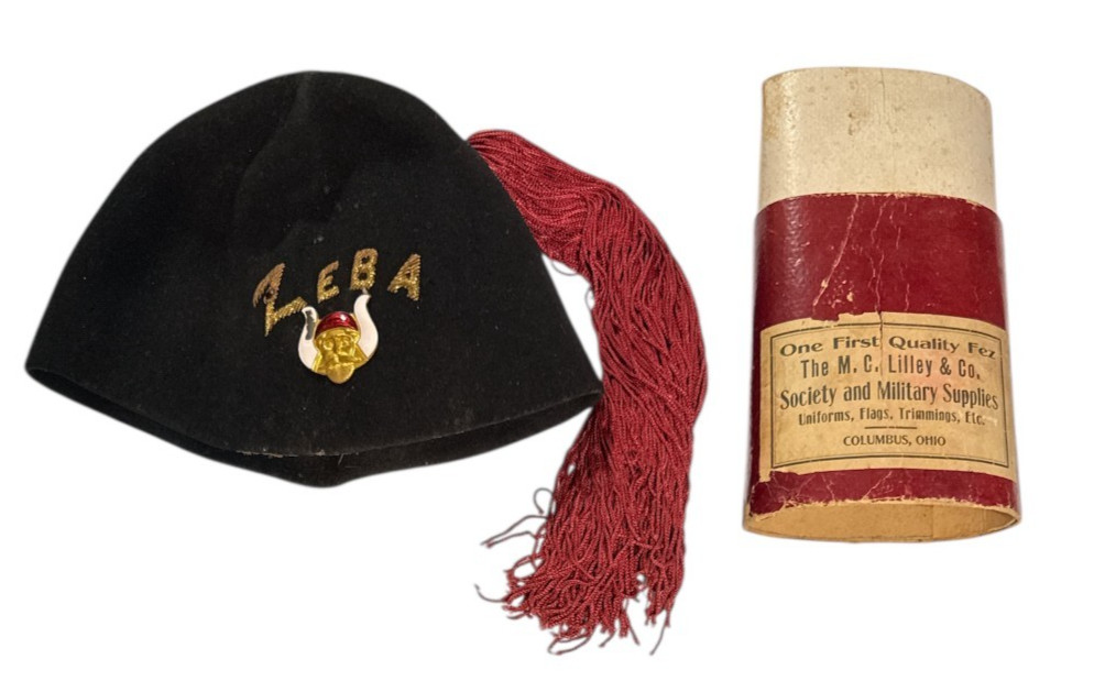 Vintage Zeba Fez Hat worn by Shriners Organization Ceremonial Symbol of Unity