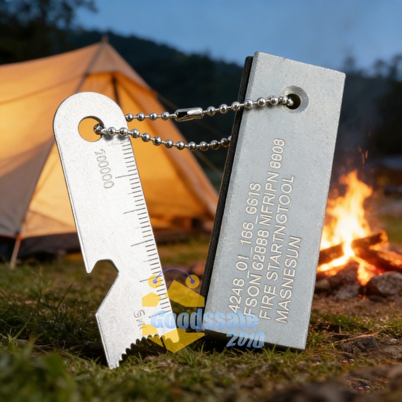 Outdoor Survival Ferro Flint Fire Starter Striker Flint Ferro Rod Bottle Opener