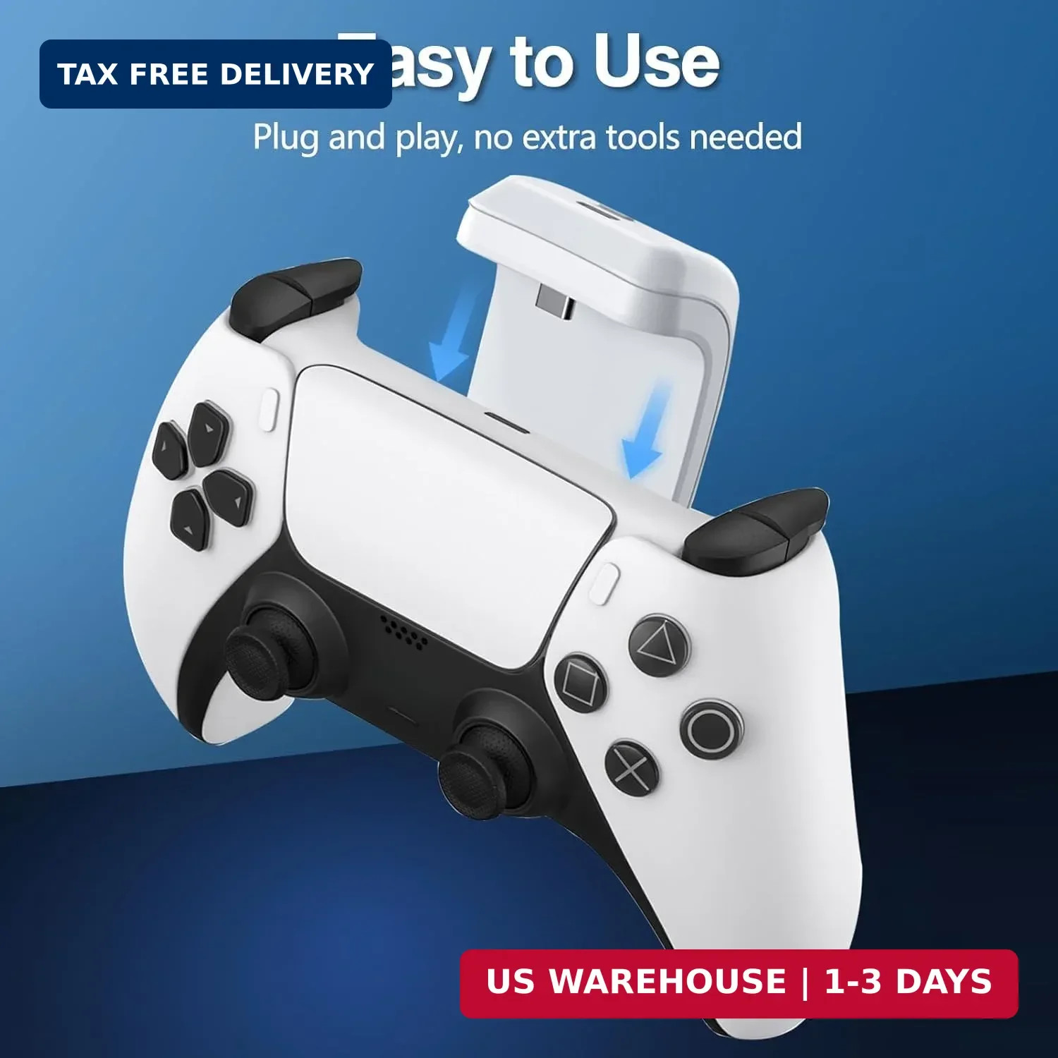 PS5 Controller External Battery Pack, 3000mAh Rechargeable Battery for Sony Play