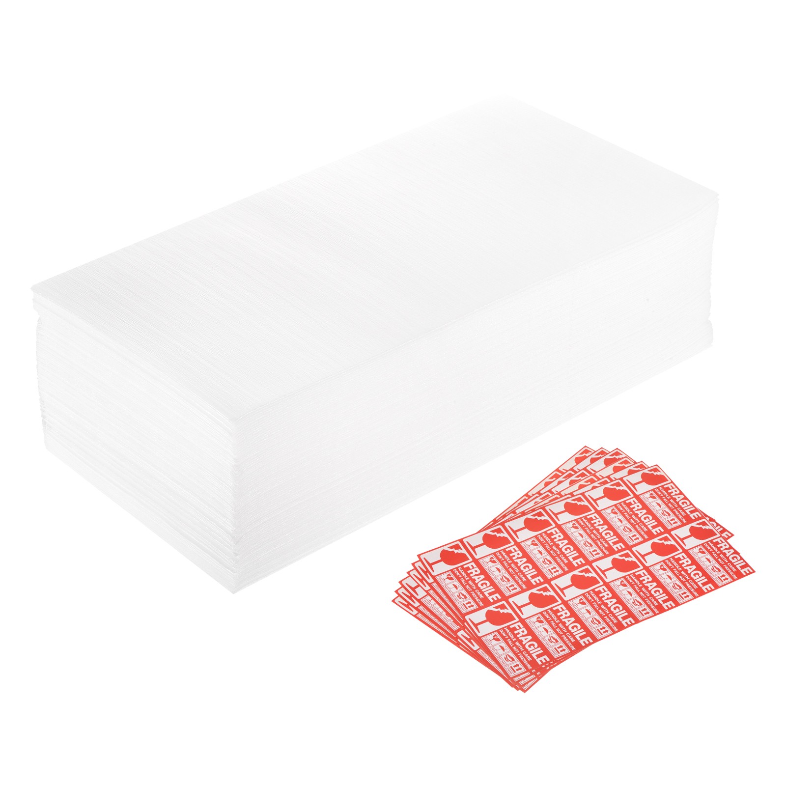 Foam Packing Pouches, 100pcs 5.9x11.8" Cushion Foam Packing with 60 Tags