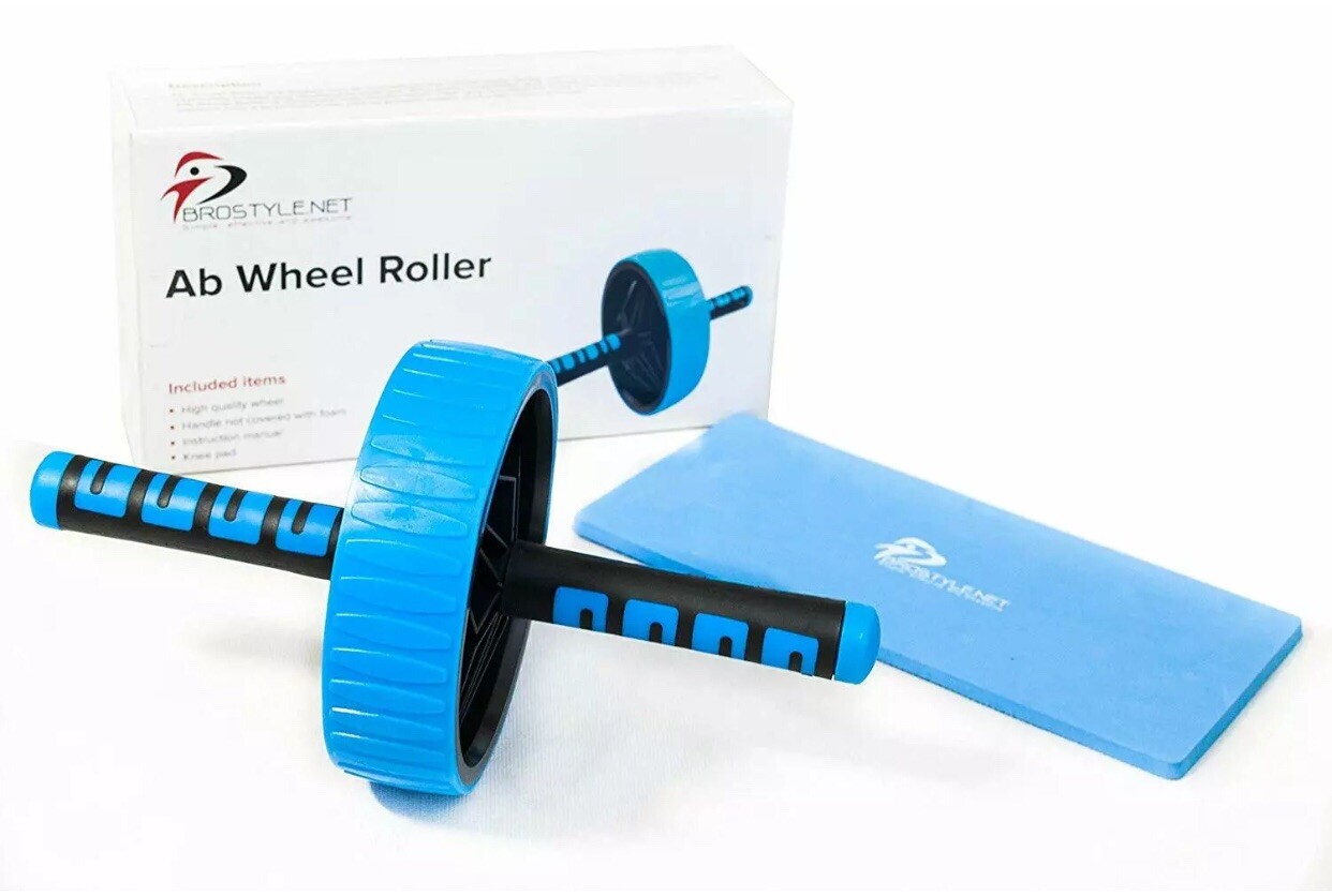 Brostyle Perfect Exercise Fitness Gym AB Wheel Roller with Knee Pad