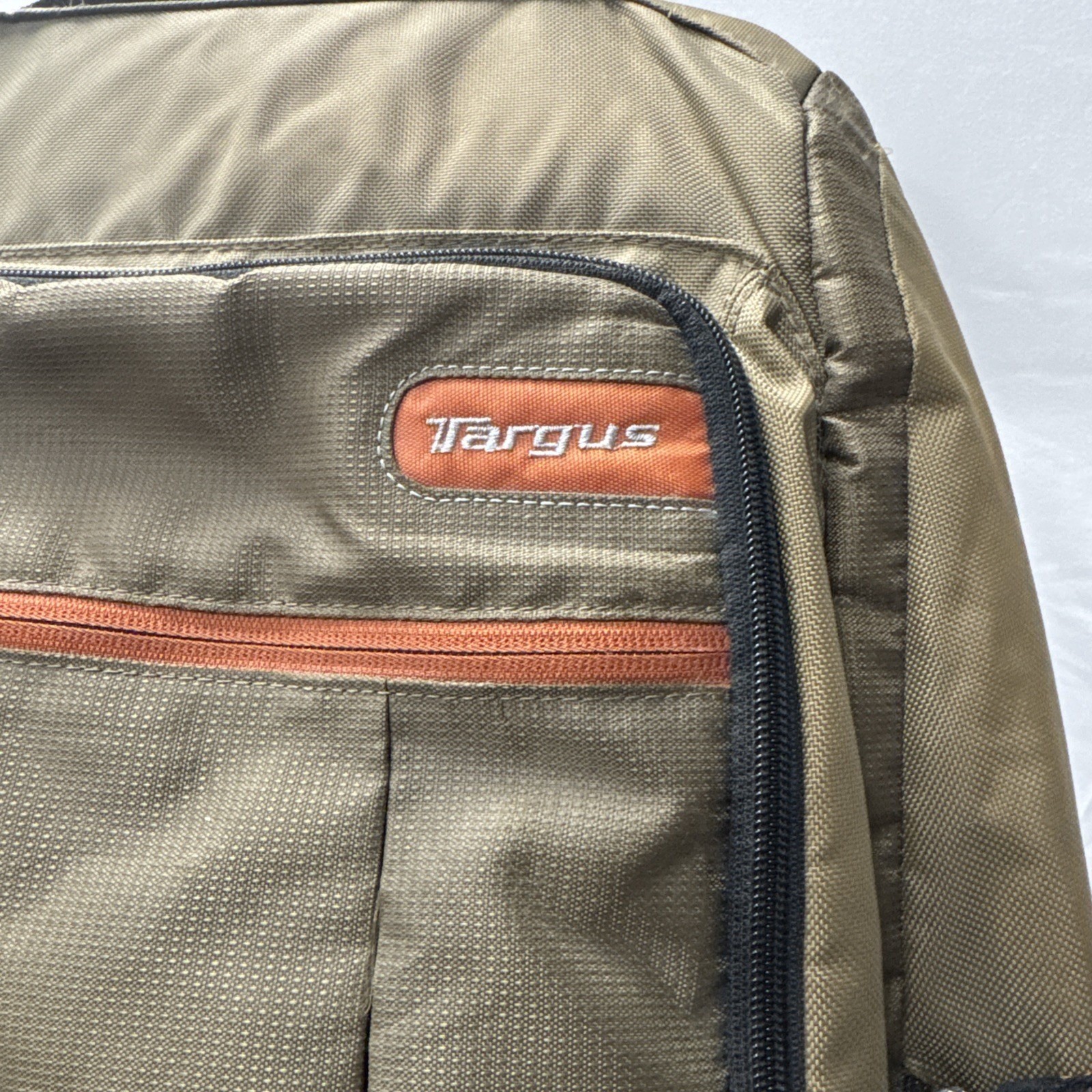 Targus Laptop Backpack Olive Green Water Resistant Multiple Pockets